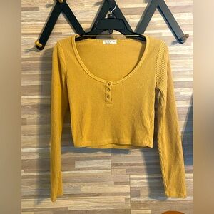 Mustard yellow crop top